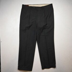 Vtg Corbin USA‎ Made 38x32 Gray Wool Pleated Cuffed Classic Dress Mens Pants